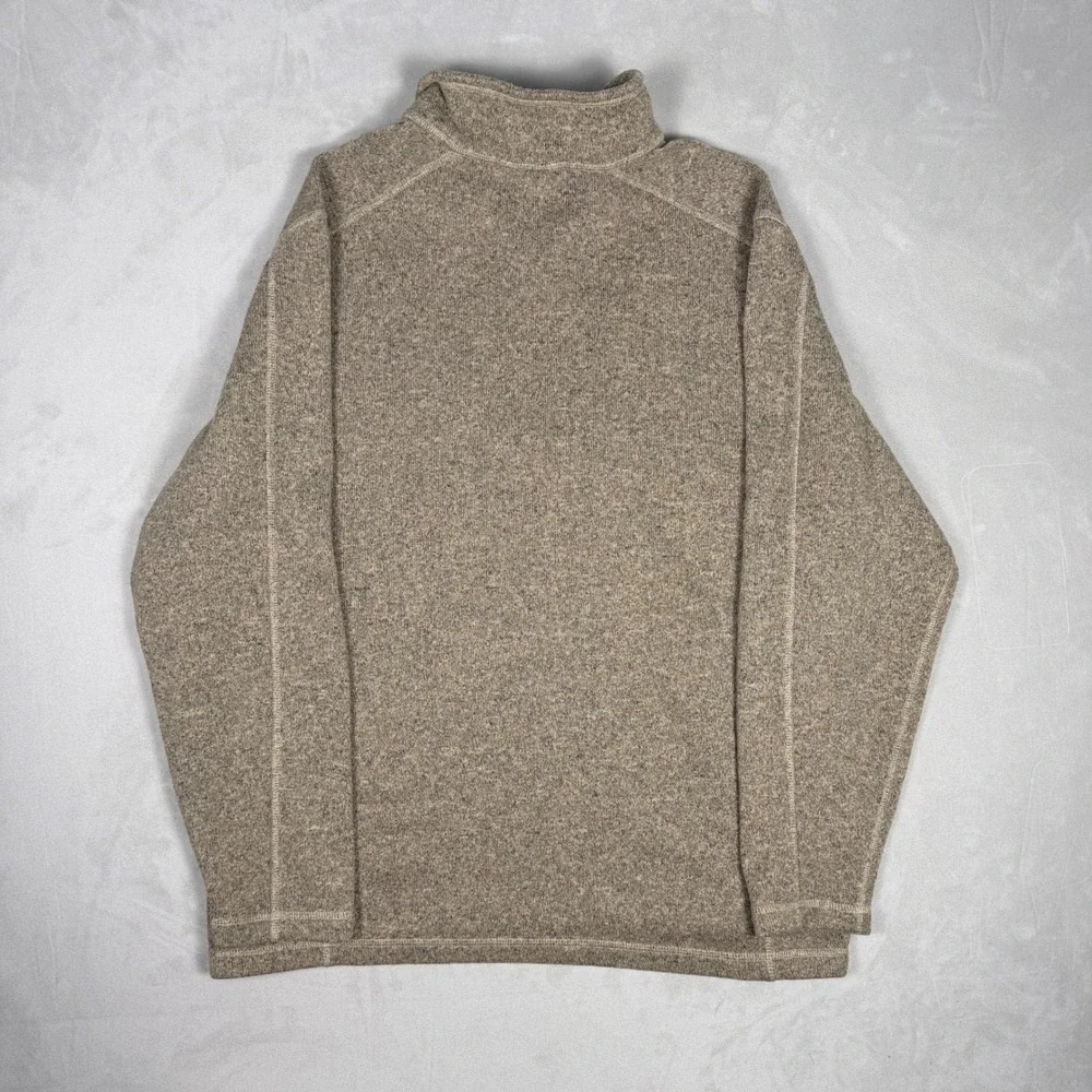 Y2K Mens The North Face Gordon Lyons Quarter Zip Sweater Fleece Tan XL